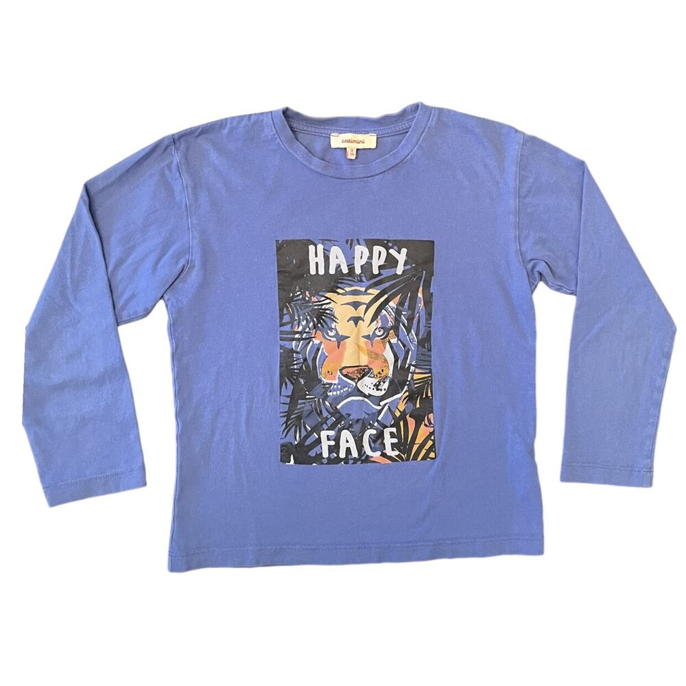 Catimini Blue “Happy Face” Long Sleeve Tee Shirt. Size 8